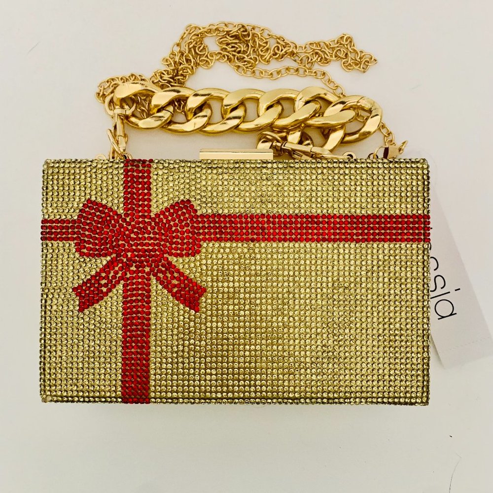 ALESSIA RHINESTONE SHOULDER BAG CLUTCH BAG HAND BAG